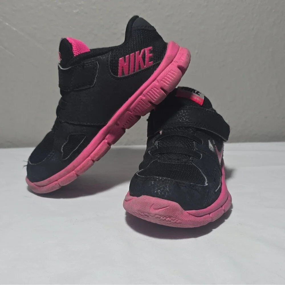 Nike Flex Supreme TR 2 Kids Toddler Black/Pink Sneakers US 9C